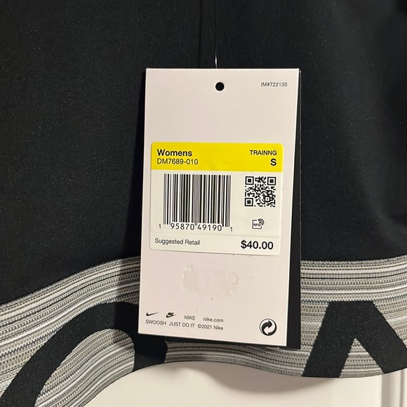 NWT Nike Pro Dri-Fit Black Sports Bra - Picture 11 of 12